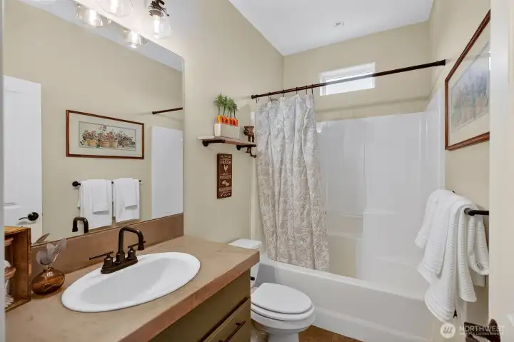 Full Bathroom off landing on upper level