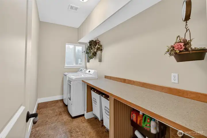 Laundry located upstairs off landing