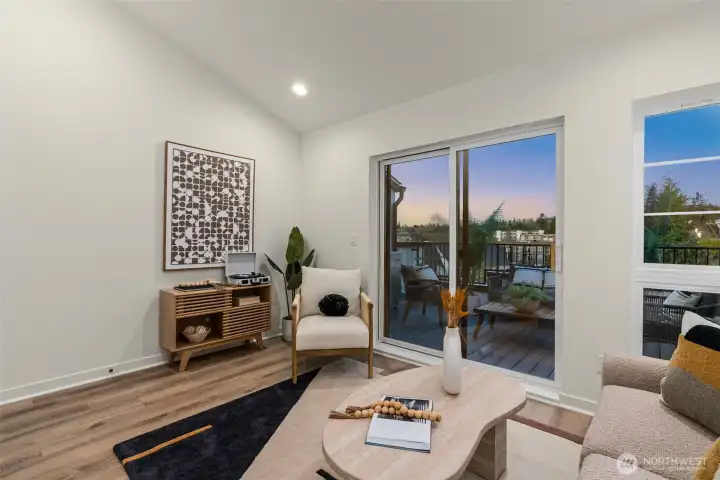 Whether it's sunset views on the deck or a cozy movie night inside, this space is made for the moments that matter.