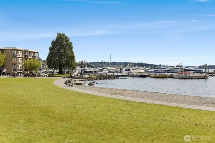 Enjoy lake views and easy access to waterfront trails, green spaces, and docks.