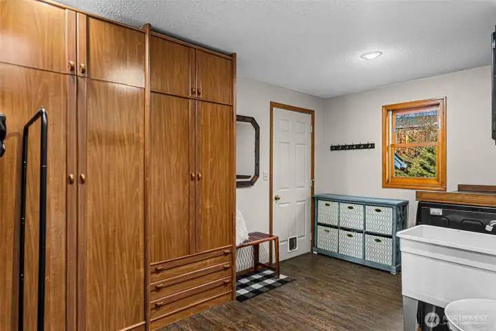 Laundry/mud room from garage is so convenient and spacious