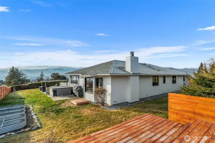 So much outdoor living with privacy and big views.