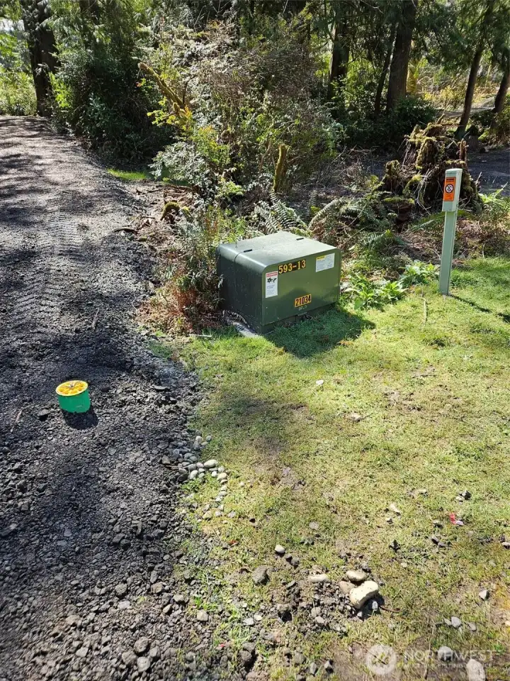 Utility hookups available at street