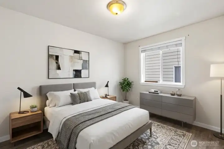 Bedroom #3 -Third bedroom with flexible layout ( Virtually Staged )