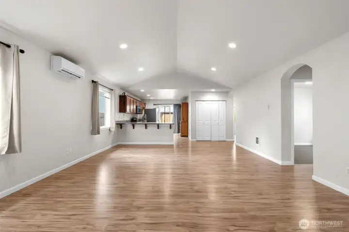 Interior living area with functional layout