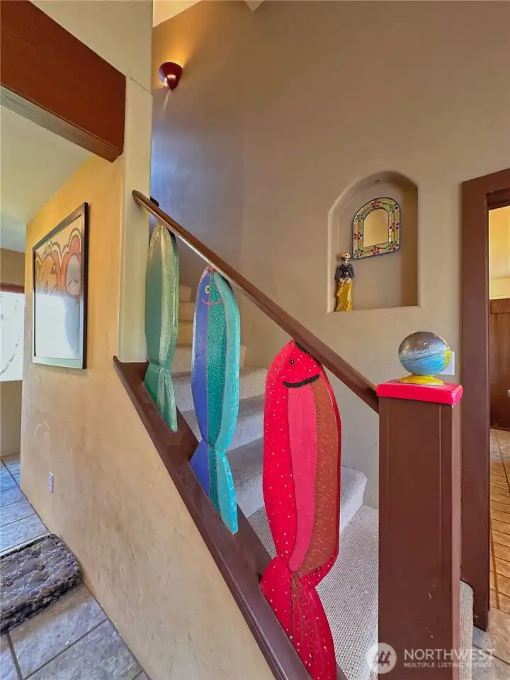 This artistically inspired home has many delightful custom features