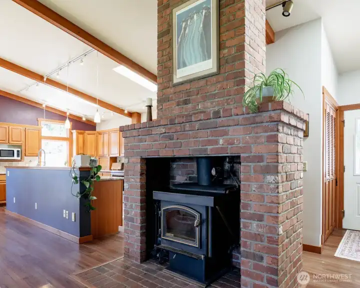 Great room wood stove