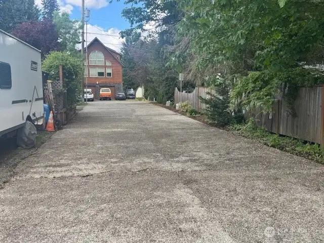 This is view from the directly in front of the lot looking toward Columbia St.