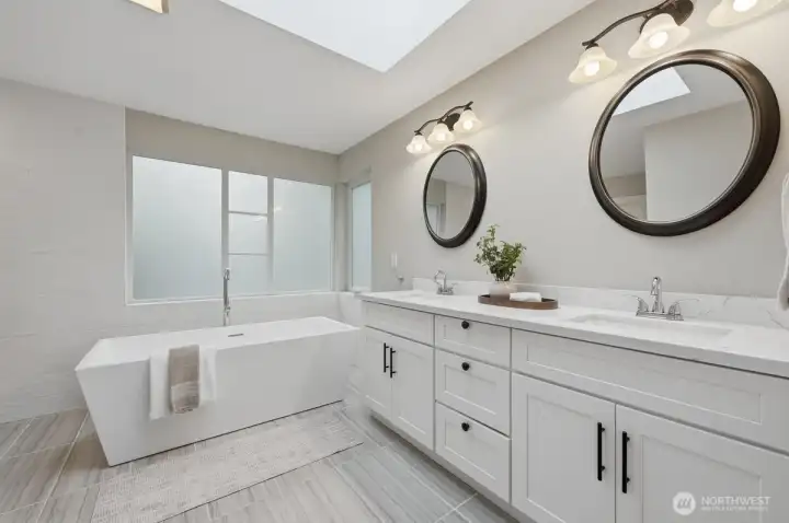 Spa inspired Primary Bath with soaking tub Spa inspired Primary Bath with soaking tub