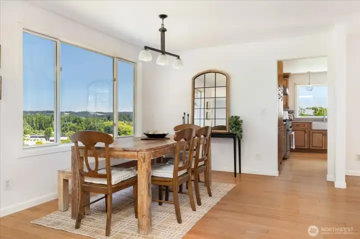Dining area off the living room and easy access to the kitchen Dining area off the living room and easy access to the kitchen