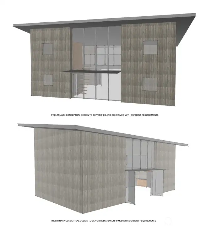 Detached Accessory Dwelling Unit (DADU) Rendering for carport location