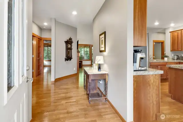 Entry with beautiful and pristine hardwoods