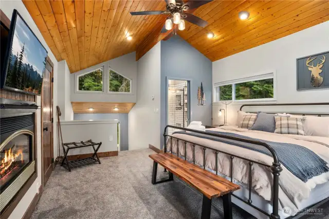 Primary room with fireplace