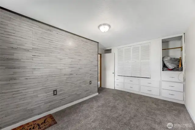 Bedroom #3 on main floor with built ins.