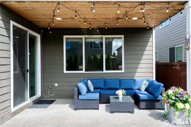 Covered patio: For Enjoying even rainy days