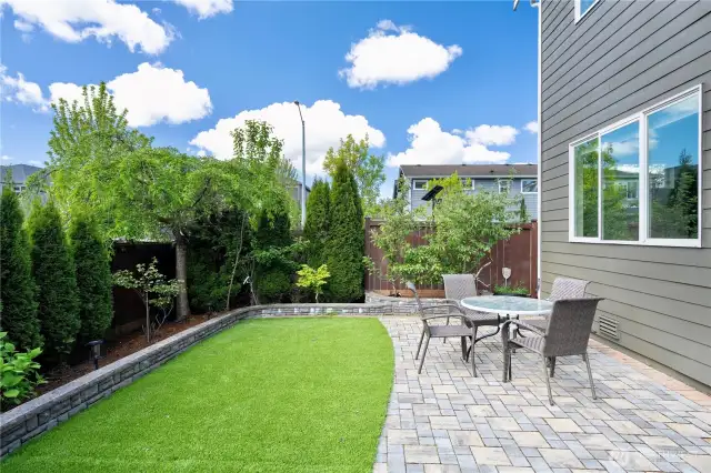 Professionally upgraded backyard w Turf, Pavers