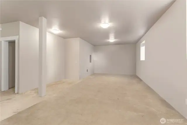 Spacious basement is already plumbed and ready to finish as an ADU.