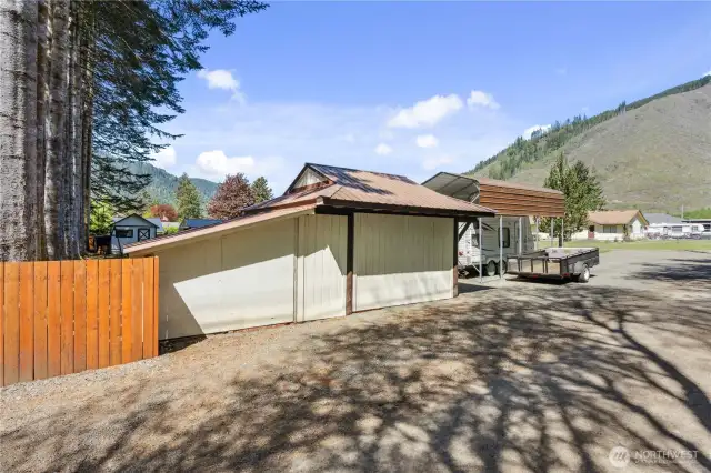 Garage, lots of storage.