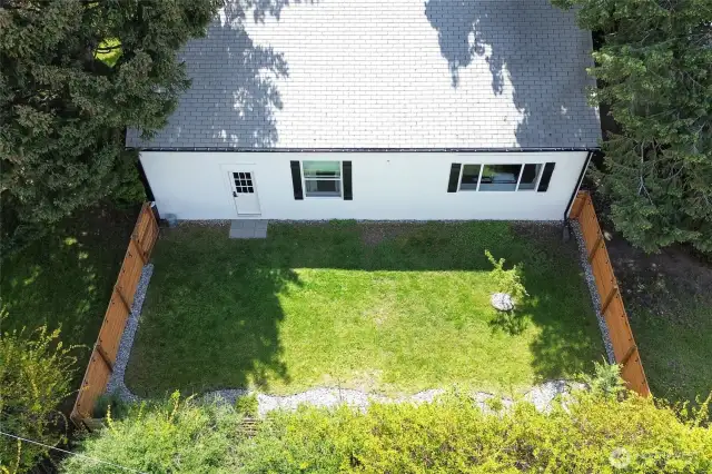 Beautiful fully fenced, private backyard.