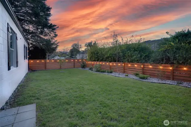 Enjoy the inviting and peaceful backyard space.