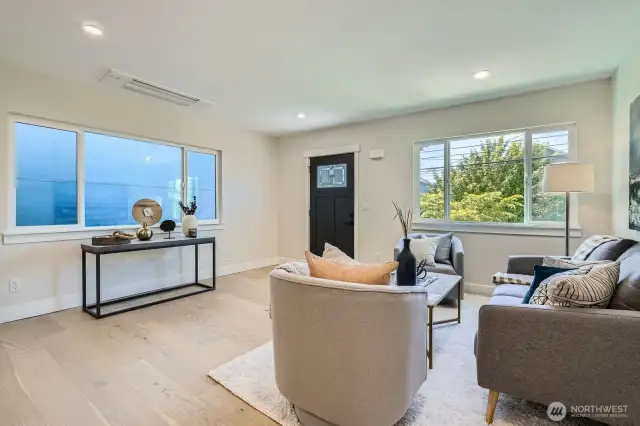Relax or entertain in the light-filled living room.
