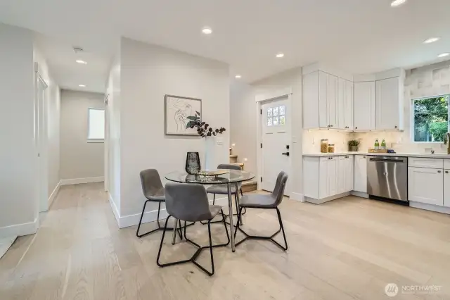 Entertaining is easy with the dining area off the kitchen.