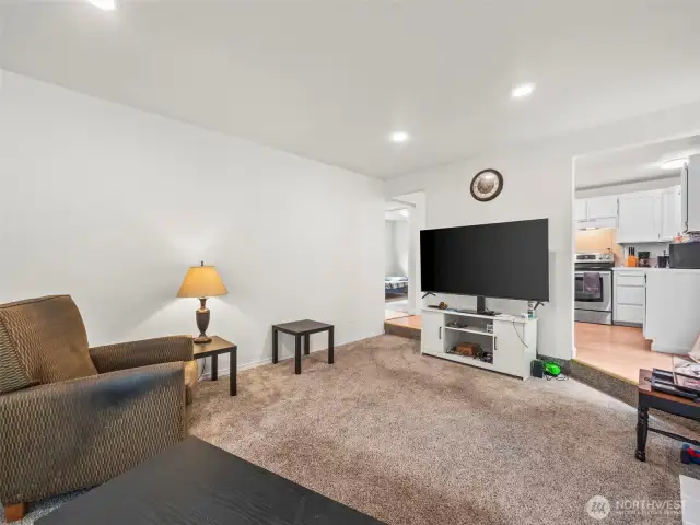 The living room is spacious as well.