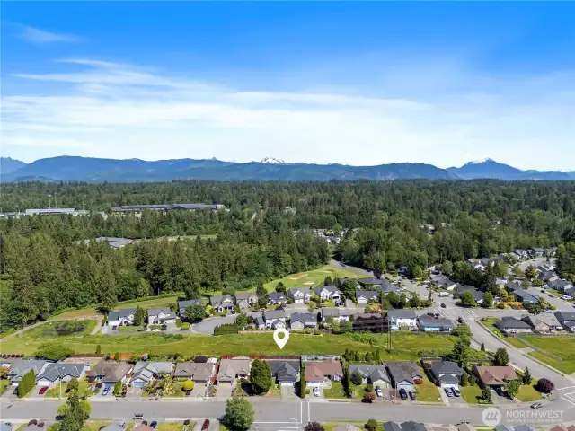 Drone view of house.