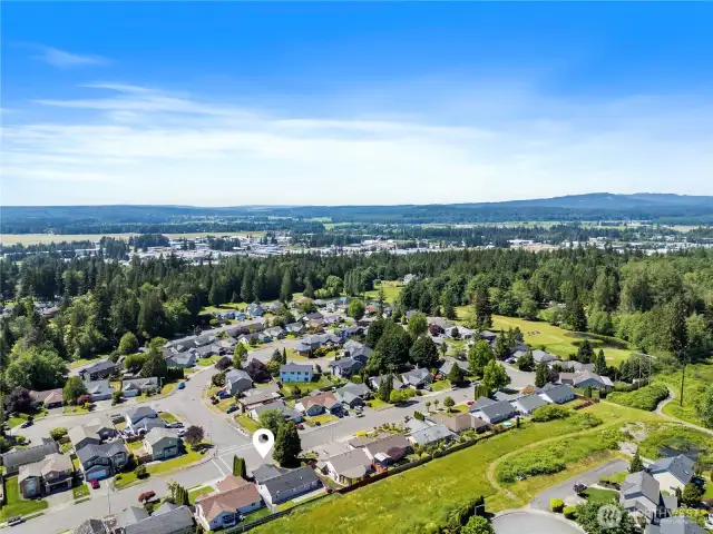 Additional drone view of home.