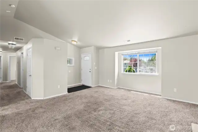 Family room and hallway.