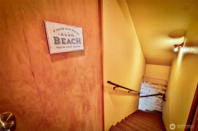Stairs to garage