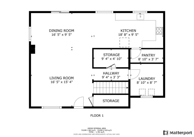 Main level floor plan