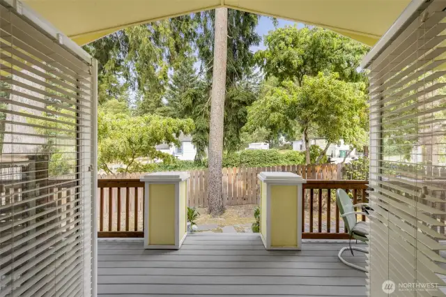 French doors leading to the large covered porch