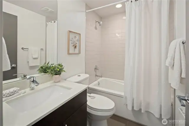 Dedicated bathroom for second bedroom