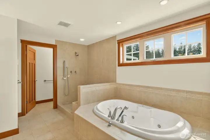 Toilet area behind door