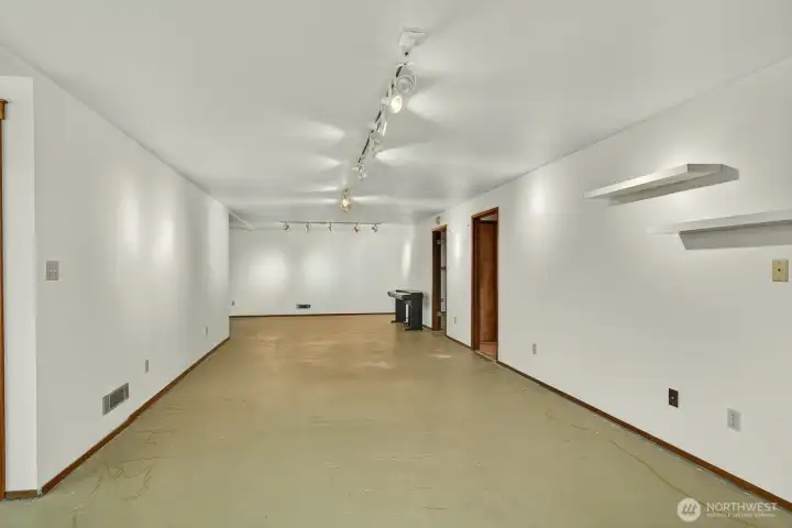 large space in basement