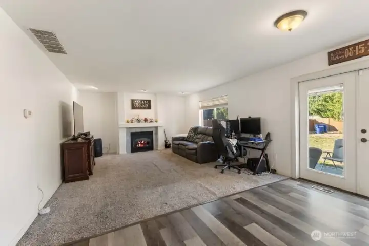 open to the family room