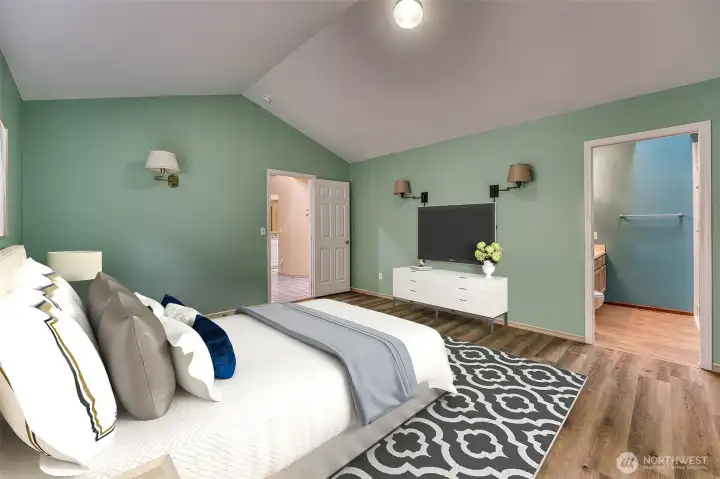 Primary bedroom ~virtually Staged.