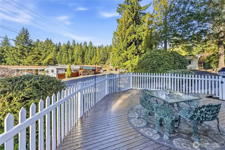 Large deck space is great for entertaining.