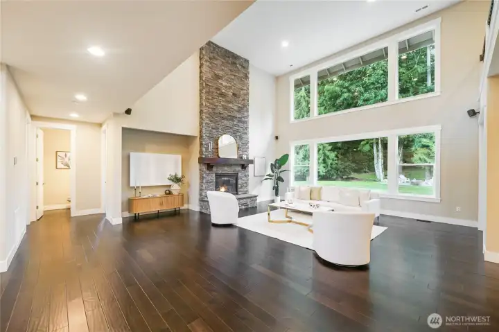 Beautiful hardwood floors throughout most of the home