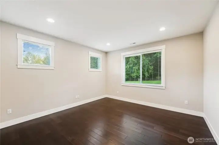 Main floor office with walk in closet