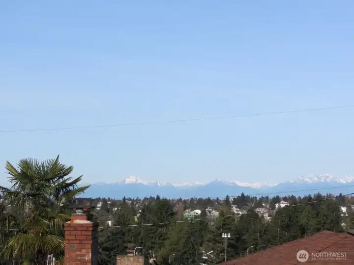 Olympic Mountains from your living room -