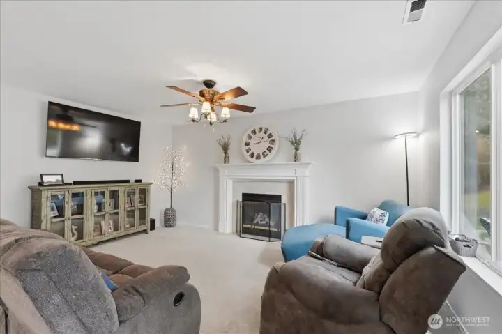 Another view of the spacious family room.