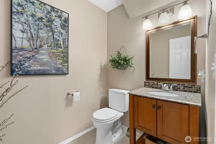 An updated main floor powder room.