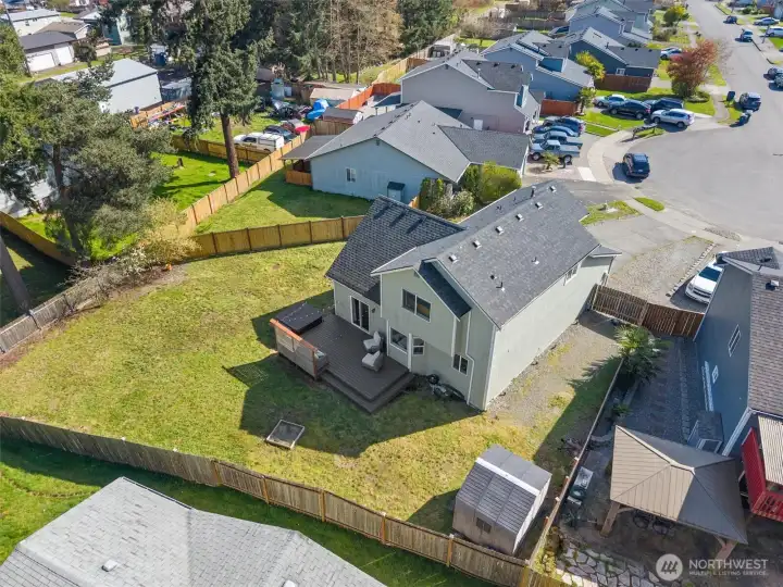 Aerial view of how the lot lies.