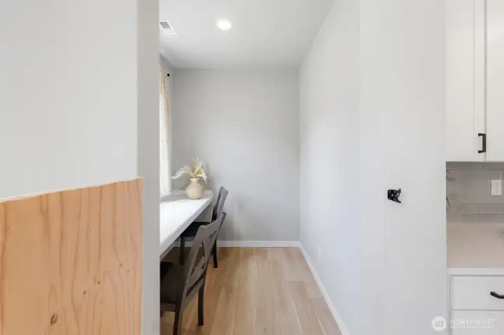 Office space off the kitchen