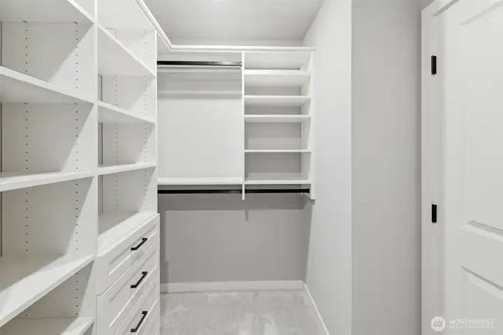 walk in closet on standard bedroom