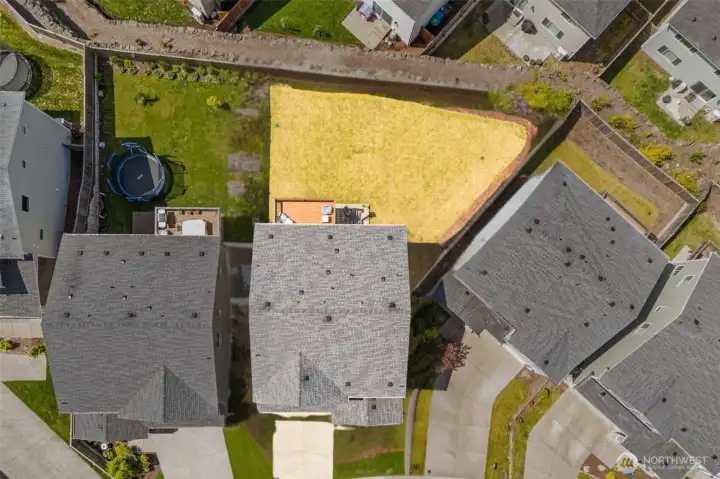 Large, level lot with fully fenced backyard