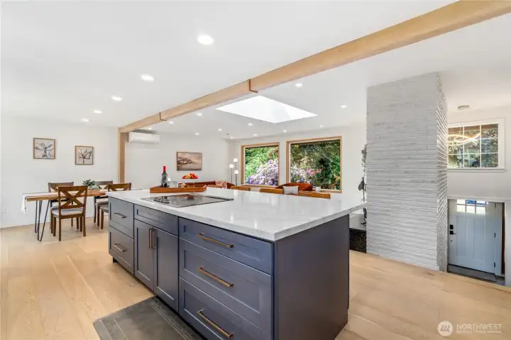 Host guests from kitchen island