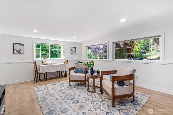 Family room, lower floor